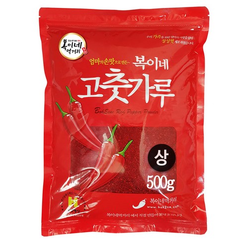 복이네먹거리 중국산고춧가루 보통 매운맛 김치용 상, 500g, 1개