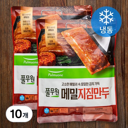 풀무원 메밀 지짐만두 (냉동), 400g, 8개
