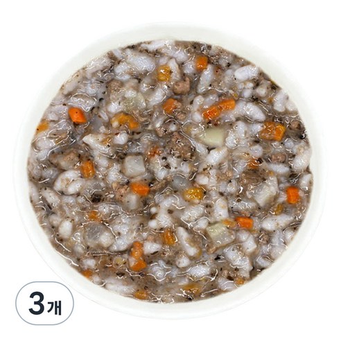 짱죽 실온 이유식 후기 진밥, 혼합맛(블루베리/한우), 160g, 3개