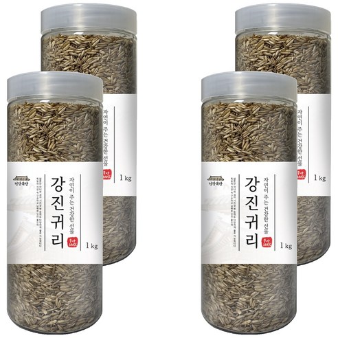 건강곡간 강진귀리 통, 1kg, 4개