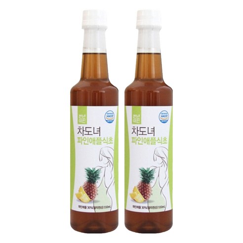 천년미인 차도녀 파인애플 식초, 550ml, 2개