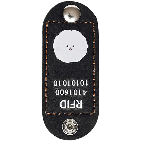 뽀시래기 강아지 동물등록 RFID 외장인식칩 가죽형 인식표, 25