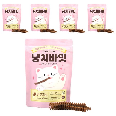 캣츠모리 냥치바잇 스틱, 닭고기, 60g, 5개