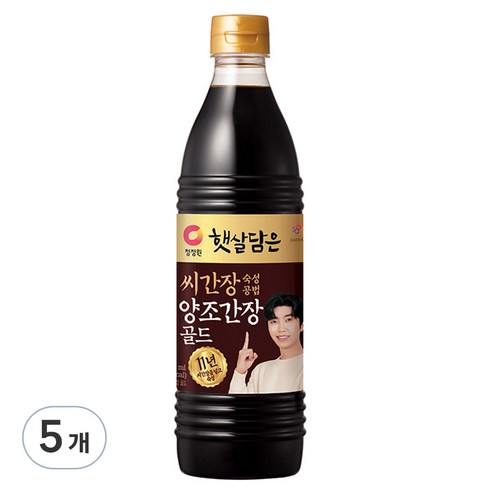 햇살담은 씨간장 숙성 양조간장 골드, 840ml, 5개