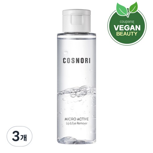 코스노리 마이크로 액티브 립앤아이 리무버, 3개, 100ml
