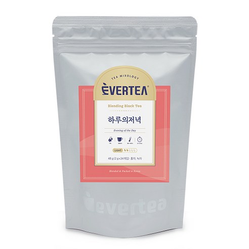 에버티 하루의저녁 24티백 리필팩 홍차 블렌딩티, 2g, 24개입, 1개