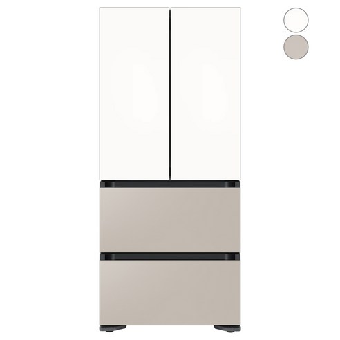 [색상선택형] 삼성전자 BESPOKE 키친핏 420L 스탠드형 김치플러스 4도어 방문설치, RQ42C94L3AP