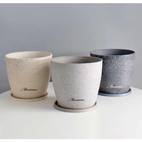 자연을 담은 아름다운 선택, 모리앤 엣지스톤 플라스틱 원형 화분