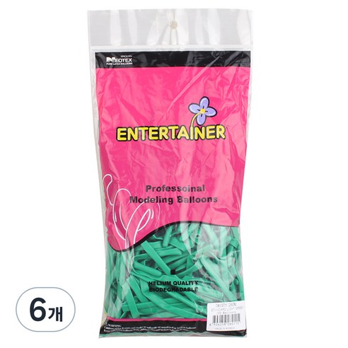 네오텍스 260N 요술풍선 100p, 스탠다드 라이트그린, 6개