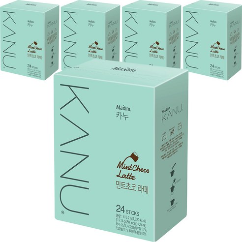 맥심 카누 민트초코 라떼, 17.3g, 24개입, 5개