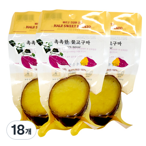 한울푸드 촉촉한 꿀고구마, 120g, 18개