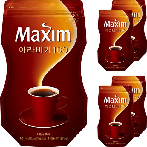 맥심 아라비카 100, 150g, 1개입, 5개