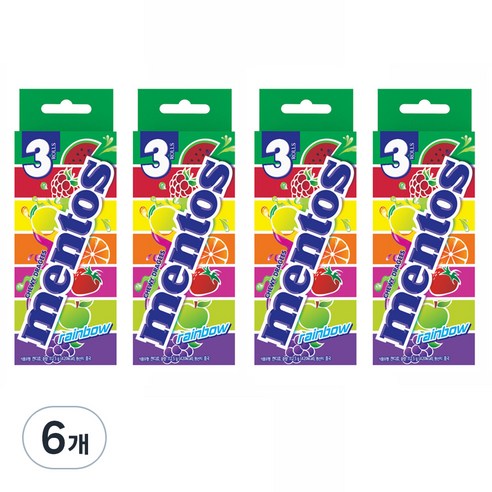 멘토스 뉴레인보우 츄잉캔디, 37.5g, 72개