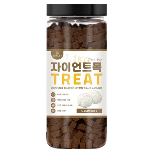 강아지 자이언트독 대용량 져키, 노루궁뎅이버섯, 1개, 1.1kg