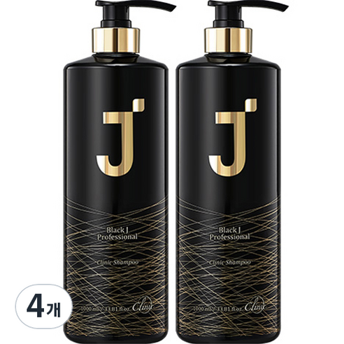 제이숲 블랙제이 프로페셔널 클리닉 볼륨 샴푸 자몽향, 1000ml, 4개
