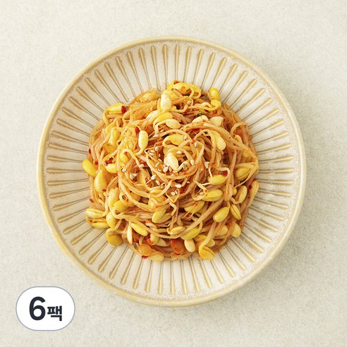 집반찬연구소 매콤 콩나물 무침, 6팩, 130g