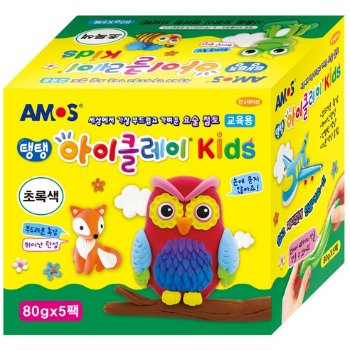 아모스 아이클레이 KIDS 5p, 초록, 80g