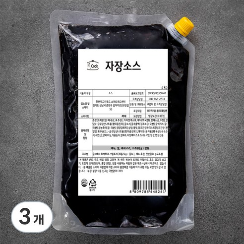 hcook 자장 소스, 2kg, 3개