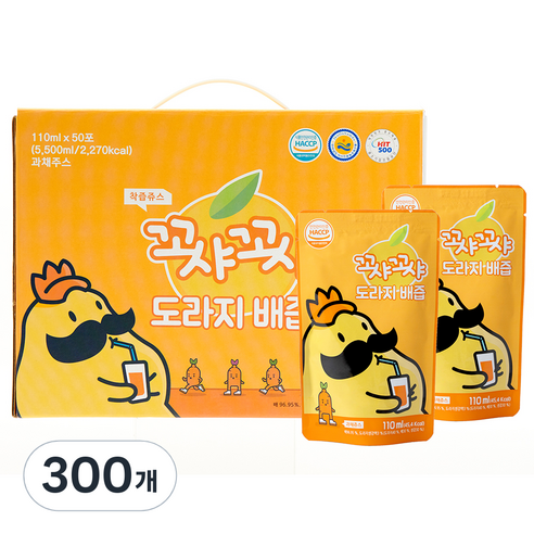 꼬샤꼬샤 도라지 배즙, 110ml, 300개