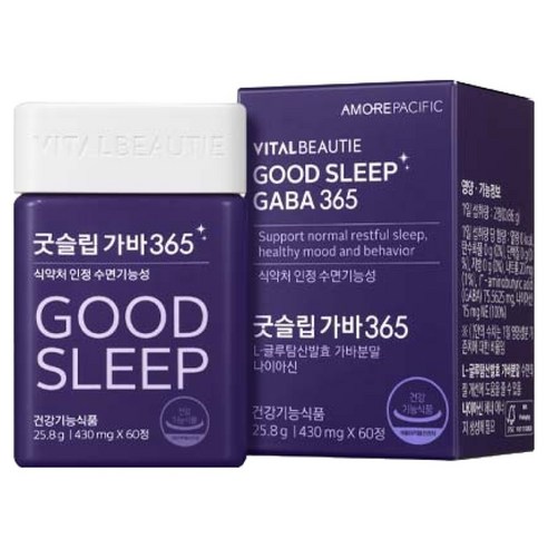 바이탈뷰티 굿슬립 가바365, 60정, 1개