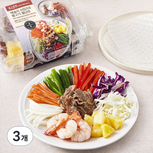 애슐리 쉬림프 앤 불고기 월남쌈 2인분, 801g, 3개