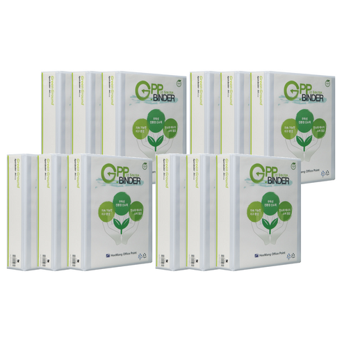 희망사무포인트 G PP 5cm 사다리 바인더 GBW757 3공, 백색, 12개