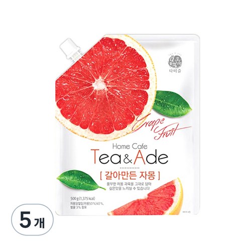 다미즐 갈아만든 자몽, 500g, 1개입, 5개