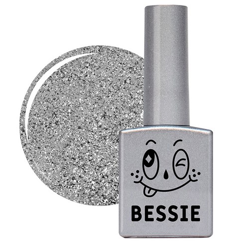 BESSIE 컬러 글리터 젤, GL02 톨앤핸썸 실버, 11ml, 1개