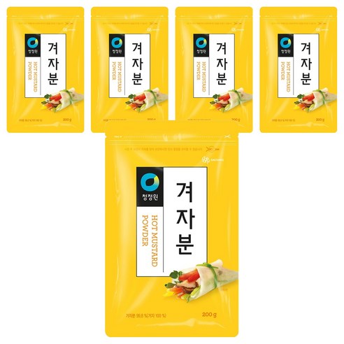 청정원 겨자분, 200g, 5개