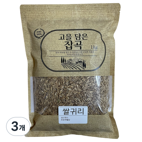 고을담은 귀리, 1kg, 3개
