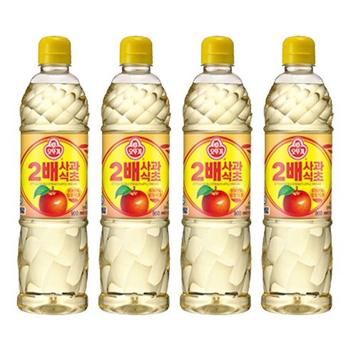 오뚜기 2배 사과식초, 900ml, 4개