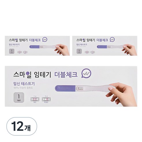 스마일랩 더블체크 임신테스트기, 1개입, 12개