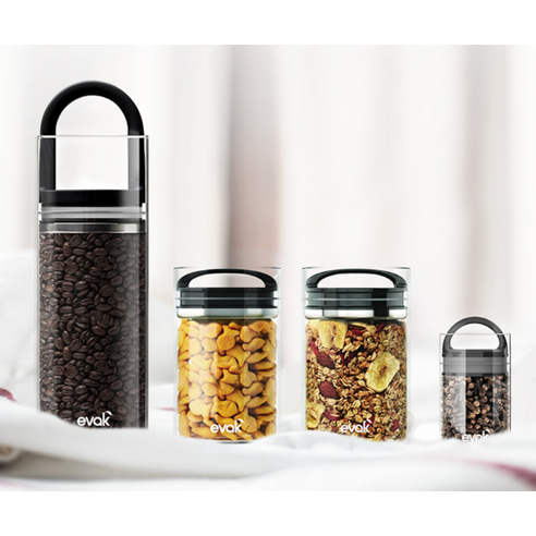 커피 신선도를 최대화하고 최상의 풍미를 유지하는 프리파라 EVAK 커피 유리 진공 밀폐용기