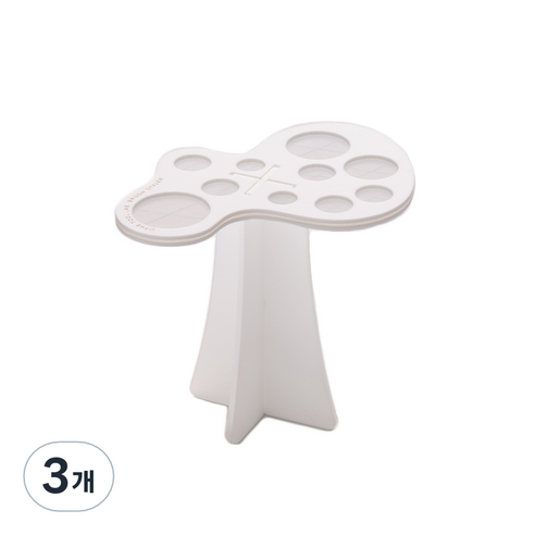 더툴랩 브러쉬 거치대 화이트 브러쉬 건조, 3개
