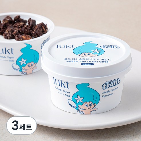 룩트 아이슬란딕 요거트 마일드 100g + 허니스틱 15g + 초코 클러스터 25g, 140g, 3세트