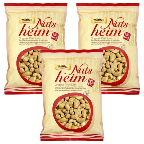 웰넛 구운 캐슈넛, 200g, 3개