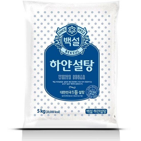 백설 하얀설탕, 5kg, 1개