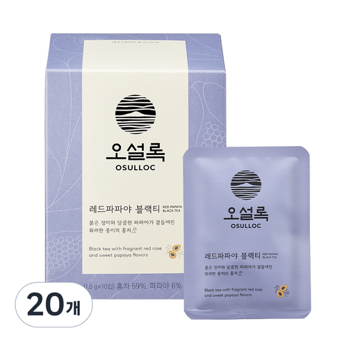 오설록 레드파파야 블랙티, 1.8g, 10개입, 2개