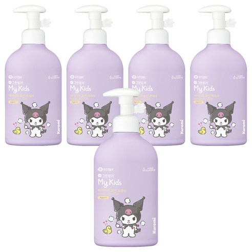 그린핑거 마이키즈 프레쉬 산리오 쿠로미 키즈 로션 그리너리향, 320ml, 5세트