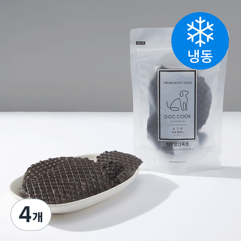 도그쿡 강아지 수제간식 소생간 육포 (냉동), 소, 80g, 4개