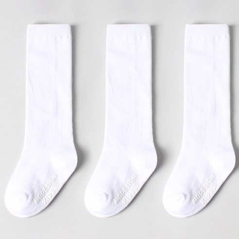 안전하고 스타일리시한 노디자인 아동용 데일리 무지 니삭스로 우리 아이 패션을 완성하세요!