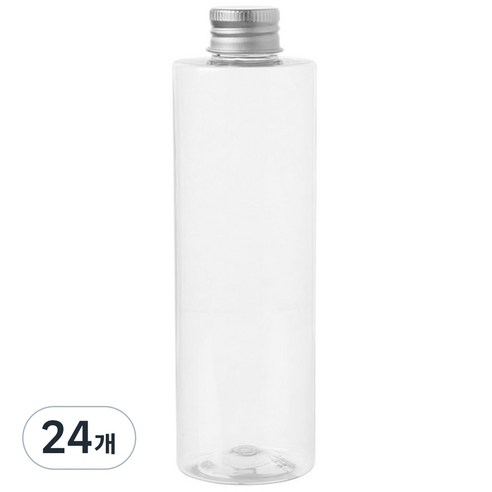병도매닷컴 AC250 투명 음료용기 알루미늄 실버캡, 250ml, 24개