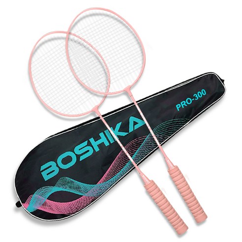 배곧인터내셔널 보시카 배드민턴 라켓 PRO300 2p + 가방 세트, PRO300(PK), 1세트