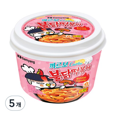 삼양 까르보 불닭떡볶이, 179g, 5개