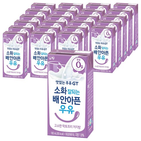 맛있는우유GT 소화 잘되는 배 안아픈 저지방 우유, 24개