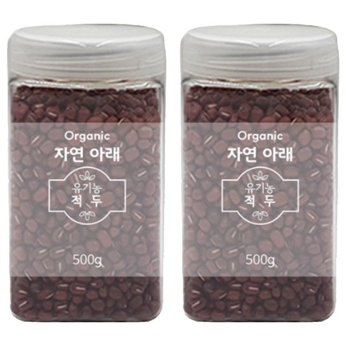 푸른들판 자연아래 유기농 적두, 500g, 2개
