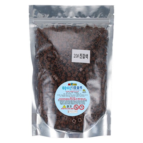 마이토이즈 마이 디폼블록 500g 리필팩, 진갈색, 1개