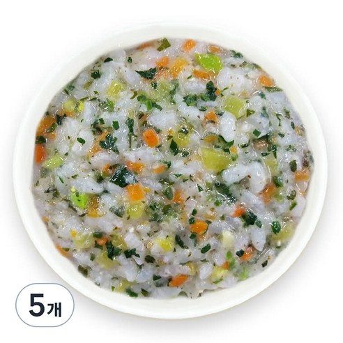짱죽 실온이유식 후기, 삼색나물들깨진밥, 160g, 5개