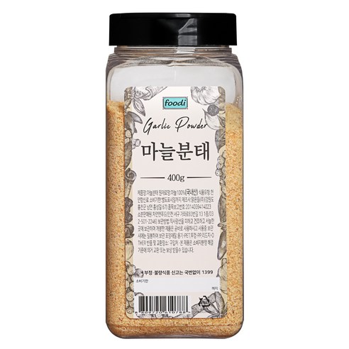 foodi 국내산 마늘분태, 400g, 1개