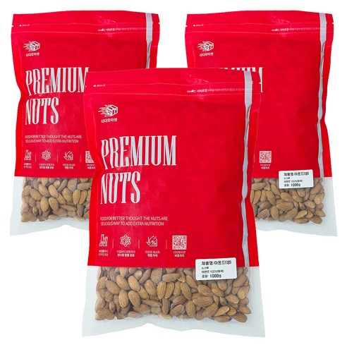 다다모마켓 생아몬드 넌패럴, 1kg, 3개
